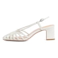 thumbnail image 2 of XYD Women Trendy Caged Toe Sandals Strappy Slingback Chunky Low Heels Cutout Slip On Shoes Party Event Daily Size 12.5 White, 2 of 4