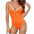 thumbnail image 4 of Swimsuit for Women 2024 Pimelu One-Piece Swimsuit for Women Womens One Piece Bathing Suit Ladies Adjustable Strap Slim Fit Athletic Swimsuit Summer Beach Solid Modest Swimwear, 4 of 7