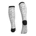 thumbnail image 2 of Bixox Black White Music Print Compression Socks,Compression Socks Women & Men Circulation for Medical,Running,Athletic, 2 of 7
