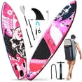 thumbnail image 1 of Tabla de surf Inflable Stand Up Paddleboard SUP Board 6 pulgadas de espesor SUP Surfboard Surf Set con Paddleboard Surf Fin Coiled Leash Inflator Pump y Carry Bag, 1 of 7