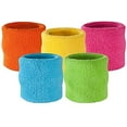 thumbnail image 6 of STONCEL 12 Pairs Colorful Sports Wristbands Cotton Sweatband Wristbands Wrist Sweatbands Wrist Sweat Bands for Tennis,Sport, Basketball,Gymnastics,Golf,Running (12pair，Random Color), 6 of 7