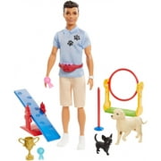 Barbie Career Ken Dog Trainer Doll with Accessories and 2 Dogs