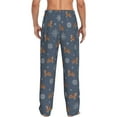 thumbnail image 3 of Xecao Squirrel And Snowflakes Men's Straight Lounge Pajama Pants: The Ultimate in Comfortable Sleepwear, 3 of 9