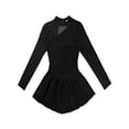 thumbnail image 4 of iiniim Women's Adult Long Sleeve Figure Ice Skating Dress Gymnastics Ballet Dance Leotard Dresses, 4 of 7