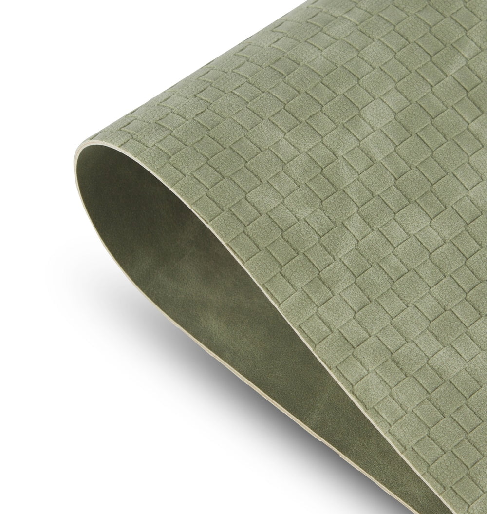 Ala Carte by Dainty Home Sorrento Basketweave Textured Faux Leather Placemats – Set of 4, Reversible, Non-Slip, Washable, Heat & Tear Resistant – 12x18 in Dining Table Mats