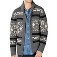 thumbnail image 1 of Innerwin Outwear Zip Up Men Cardigans Travel Lapel Slim Fit Cardigan Sweater Gray L, 1 of 5