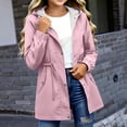thumbnail image 2 of Girls Long Coat Fall Hooded Waterproo𝐟 Windproof Long Sleeve Kids Boys Zip up Rain Jacket Lightweight Outdoor Tactical Jacket, 2 of 5