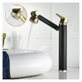 thumbnail image 5 of Bathroom Basin Faucet With Shower Head Gold Sink Mixer Tap Black Oil Brushed Hot &amp; Cold Rotating Spray Nozzle Unique Design ,360° Swivel Spout, 5 of 7
