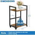 thumbnail image 2 of PC Computer Tower Stand w/ Wheels Mobile CPU Holder 2-Tier Under Desktop Durable, 2 of 7