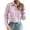 Pink, variant on IROINNID Shirts for Women Long Sleeve Solid Casual Work Shirts Fall Blouses Tops,Pink