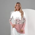 thumbnail image 2 of Cute Sweatshirts For Women Mock Neck Long Sleeve Basic Cute Fall Shirts Dressy Casual Lightweight Work Blouse Undershirt Daily Casual Top Light pink 2XL, 2 of 5