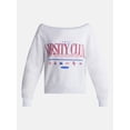 thumbnail image 5 of No Boundaries Off the Shoulder Sweatshirt with Long Sleeves, Midweight, Women’s XXS-4X, 5 of 5