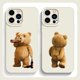 thumbnail image 4 of New Cartoon Teddy Bear Couple Phone Case For iPhone 15 Pro Max 11 12 Mini 13 14 Pro Max X XS XR 78 14 15Plus Soft Silicone Cover, 4 of 5