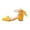 Yellow, variant on Girls Dress Shoes Low Heels Sandals Bow Pearl Ankle Strap Flower Girl Wedding Party Shoes Flower Girl Shoes 9.5-10 Years