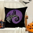 thumbnail image 6 of Halloween Jack Decorative Throw Pillow Covers 18 x 18 Set of 4, Purple Black Sally Monster Boo Cushion Case Decor, Funny Holiday Polka Dot Home Decoration for Sofa Couch, 6 of 7
