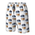 thumbnail image 4 of Balery Coffee To Go Pattern Traje de Baño Estilo Hawaiano para Hombre, Shorts de Secado Rápido con Bolsillos-Small, 4 of 6