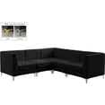 thumbnail image 4 of Meridian Furniture Alina Sectionnel Modulaire en Velours Noir, 4 of 19