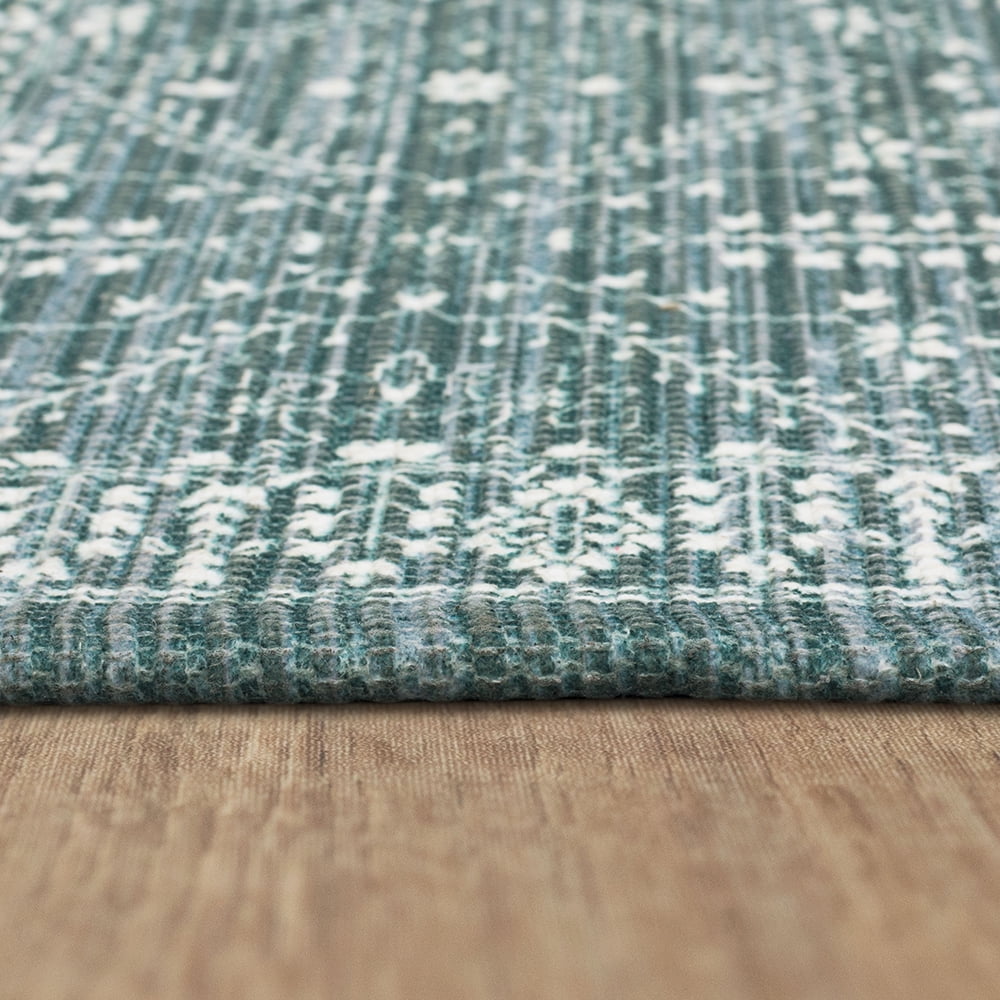 Mainstays Wexford Vintage Indoor Runner Rug, Teal, 20” x 60”