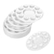 thumbnail image 1 of 15 piezas de paletas de bandejas de pintura redondas de plástico para manualidades con acuarela, óleo y acrílico, paletas de pintura artística DIY, color blanco (15 piezas), 1 of 4
