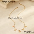 thumbnail image 3 of NICKSUN 18K Gold Plated Stainless Steel Ocean Charm Necklace, Starfish Conch Seashell & Double Fish Pendant Dainty Beaded Chain Necklace, Summer Beach Vacation Boho Neck Jewelry for Women, 3 of 5