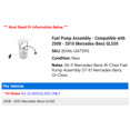thumbnail image 2 of Fuel Pump Assembly - Compatible with 2008 - 2010 Mercedes-Benz GL550, 2 of 2