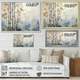 thumbnail image 4 of Designart "Winter Harmony In Blue And White Forest" Forest Floater Framed Wall Art Living Room, 4 of 5