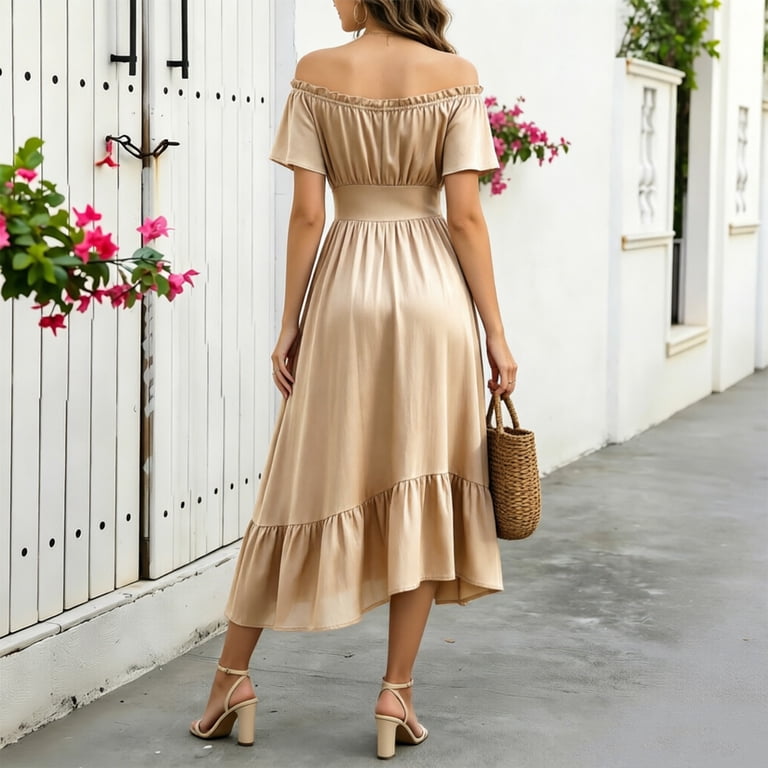 beige renaissance dress Elegant Vintage-inspired Beige Midi Dress | Button-front Closure and  Waist-tie Belt Women's Dress | Perfect for Renaissance Fair & Halloween
