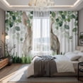 thumbnail image 2 of Easter Blackout Curtains for Bedroom/Living Room, Pinch Pleated Black Out Curtains, Spring Bunny Botanical Eucalyptus Leaves Plants Room Darkening Window Drapes with Hooks 2 Panels, 39"x70", 2 of 8
