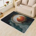 thumbnail image 2 of Sun and Moon Rugs for Living Room - Sun and Moon Rug & Home Decor, Celestial Burning Sun Rugs for Entryway, Washable Rugs, 3x5 Area Rug, Non Slip Soft Indoor Door Mat, Aesthetic Modern Carpet, 2 of 7