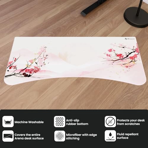 Arozzi Arena Gaming Desk Mat, Full Surface Custom Desk Pad, Interchangeable, Water Resistant & Washable Computer Desk Mouse Pad with Stitched Edges (D049)
