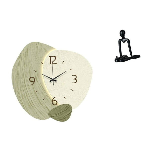 Reloj de pared,Reloj de pared silencioso Reloj de pared nórdico Decoración del hogar,Relojes decorativos para pared,oficina,aula,hogar.,Figura de escritorio,Escultura abstracta de pensador