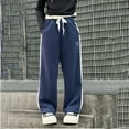 thumbnail image 5 of Kiijoy Little Girls Lace Straight Leg Sweatpants Loose Casual Active Joggers, Sizes 6-7, 5 of 5