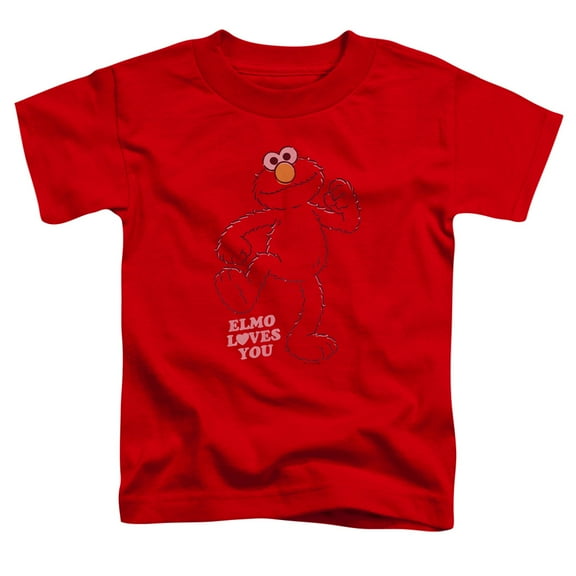 Sesame Street - Elmo Loves You - Toddler Short Sleeve Shirt - 2T