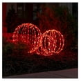 thumbnail image 4 of LED Light Indoor-Outdoor Christmas Hanging Tree Globe Light Sphere, Fold Flat Metal Frame (12", White Frame/Red String Lights), 4 of 5