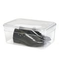 thumbnail image 6 of Mainstays Clear Glossy Plastic Small Closet Storage Shoe Organizer Shoe Box with Lid for Shoe Storage, 6 of 14
