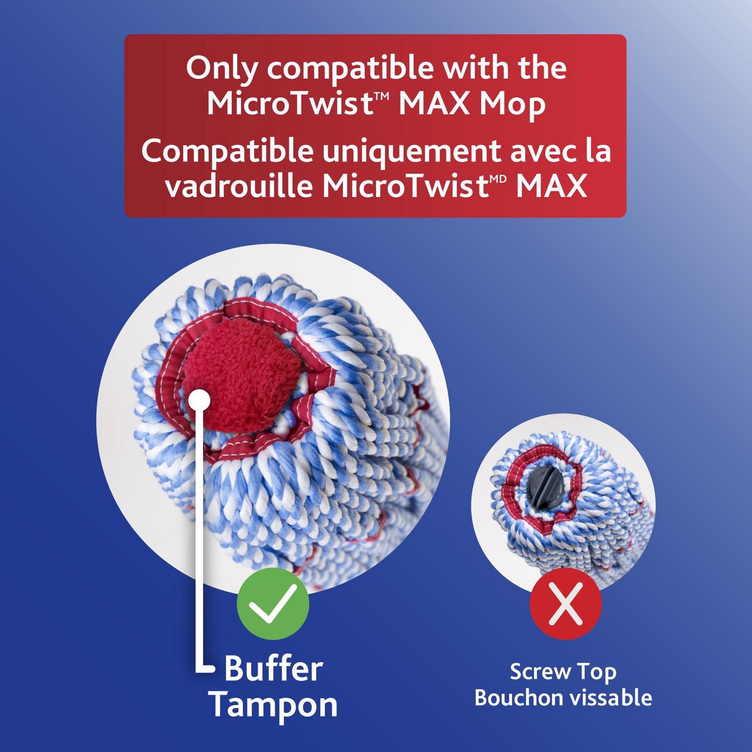 Vadrouille MicroTwist MAX de Vileda Tête de vadrouille XL 18'