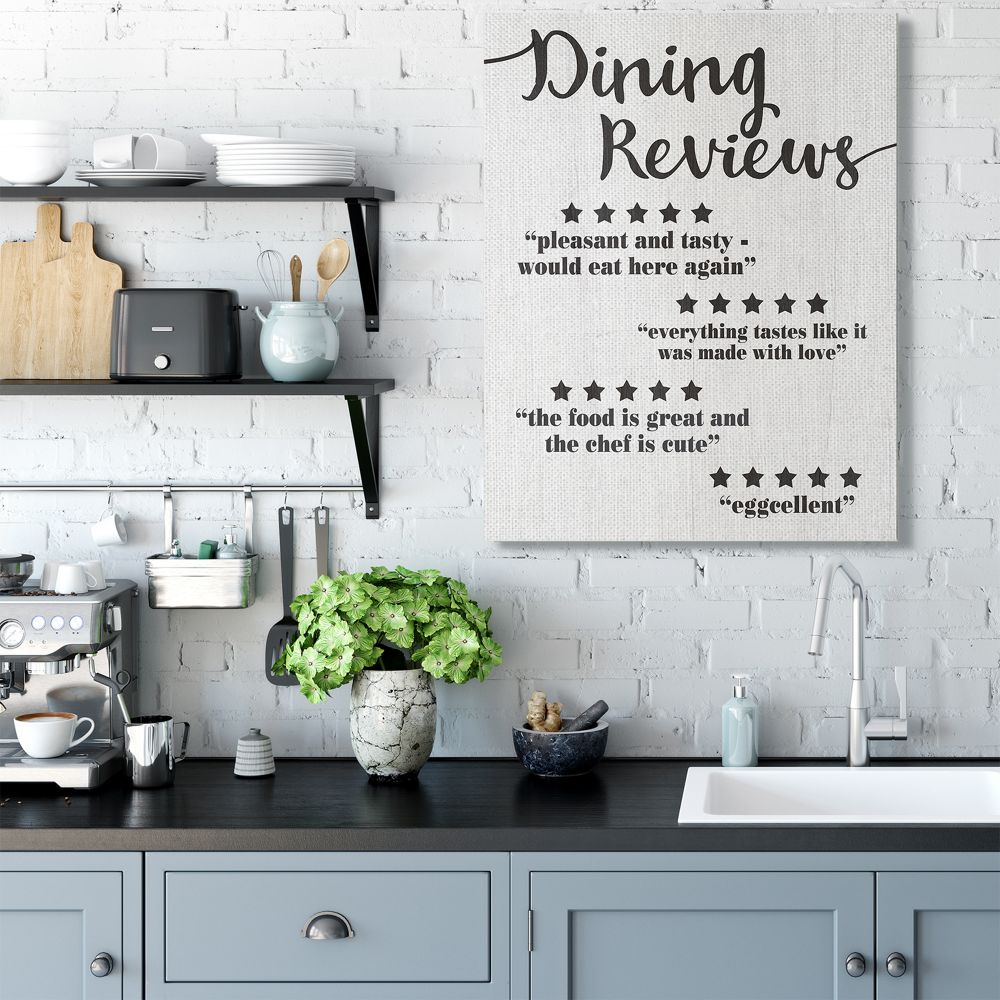 Stupell Industries Dining Reviews Five Star Kitchen Funny Word Design Canvas Wall Art by Daphne Polselli