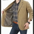 thumbnail image 5 of Traje de algodón de talla grande para primavera y otoño, traje informal coreano para hombre, chaqueta occidental, 5 of 5