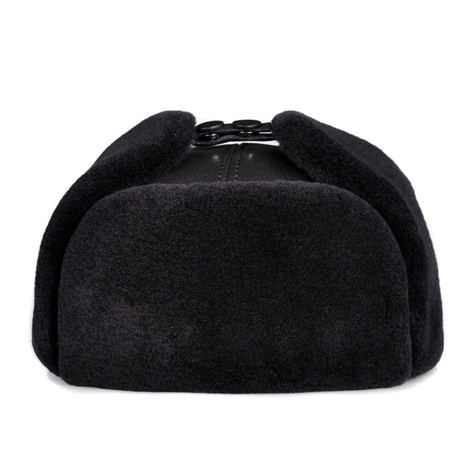 Genuine Leather Men's Bomber Hats With Earlflap Russian Winter