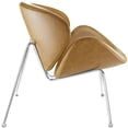 thumbnail image 2 of Modway Nutshell Upholstered Vinyl Lounge Chair in Tan, 2 of 4