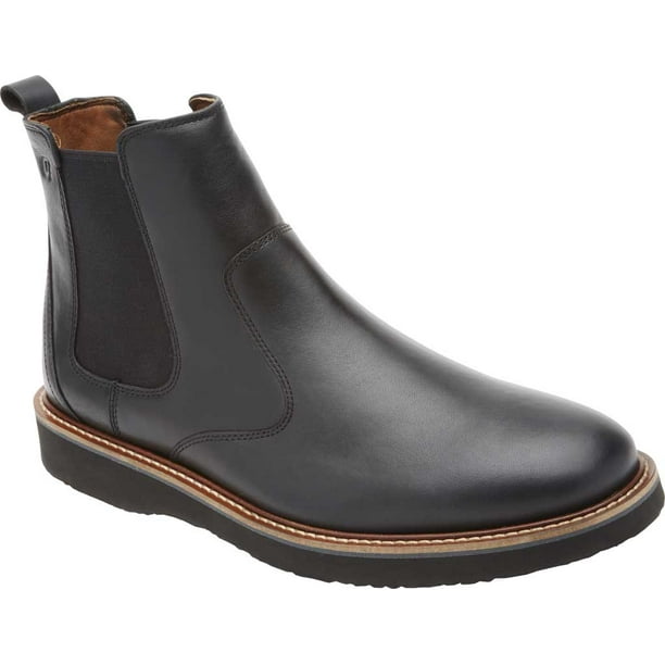 Dunham Men's Dunham Clyde Chelsea Boot Black Leather 13 4E Walmart