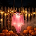 thumbnail image 3 of Sruoe Halloween Hanging Ghost Decorative Durable Lightweight Halloween Decor, Hanging Ghost Decorations for Indoor Outdoor, Porch Garden Patio Tree, Easy Hang Fade Resistant Weatherproof., 3 of 6