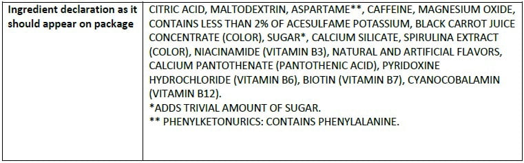 Great Value Energy Sugar Free Blueberry Acai Energy Drink Mix, 0.08 oz, 10 Packets