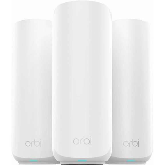 Restored : NETGEAR Orbi 370 Series Dual-Band WiFi 7 Mesh Network System for Home (RBE373) Wireless Router + 2 Extenders, Security Features, 5 Gbps, 2.5GB Internet Port, BE5000 (Refurbished)