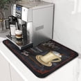 thumbnail image 1 of Coffee House Chalkboard Coffee Mat 24x18 Inch for Kitchen Counter, Silicone Dish Drying Mats for Coffee Bar Coffee Machine Coffee Maker or Countertop Protector Mat, 1 of 5