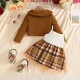 thumbnail image 5 of mgoYE Baby Girl Clothes Toddler Dresses Infant Fall Winter Outfits Little Coat Princess Cardigan Dress Set 9 12 18 24m 3t(Brown,9-12 Months), 5 of 9