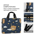 thumbnail image 4 of 16inch Laptop Briefcase, Business Laptop Bag with Detachable Strap & Padded Compartment, Water-Resistant Polyester，Cute Bear, 4 of 8