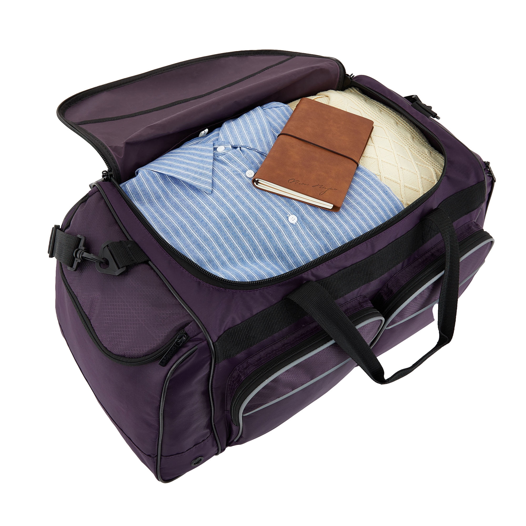 Protege Jumbo 28" Sport Duffel Bag for Travel, Purple