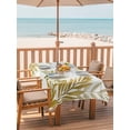 thumbnail image 2 of Outdoor Tablecloths with Umbrella Hole & Zipper, Brown Green Leaves 60 x102 Inch Rectangle Tablecloths, Summer Botanical Farmhouse Watercolor Leaf Waterproof Table Cloth, Patio/Pool Table Covers, 2 of 8