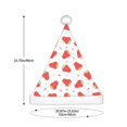 thumbnail image 3 of KLL Christmas Hats for Adults Plush Hand Drawn Strawberry Print Santa Hat Xmas Fluffy Santa Claus Hat for Women Men, 3 of 6